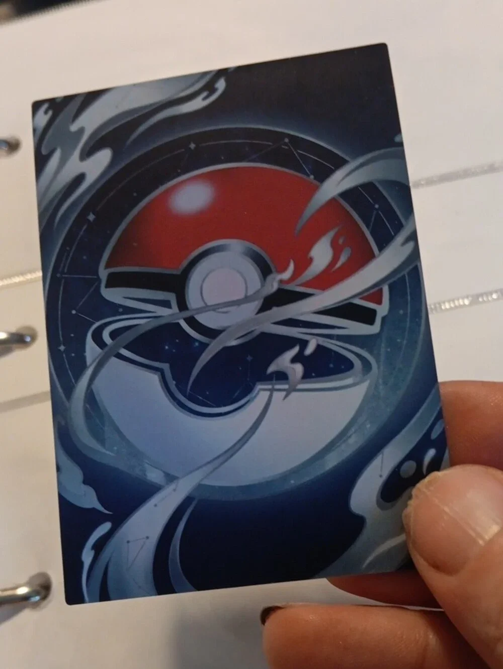 Pokemon Riolu Holographic Card – Blue